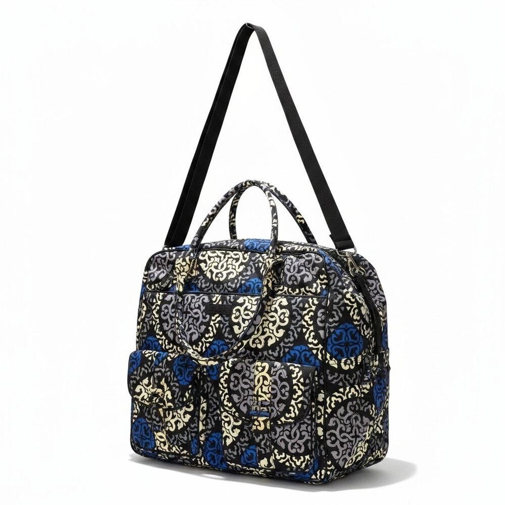 Vera Bradley Canterberry Cobalt Weekender Travel Duffle Bag Retired